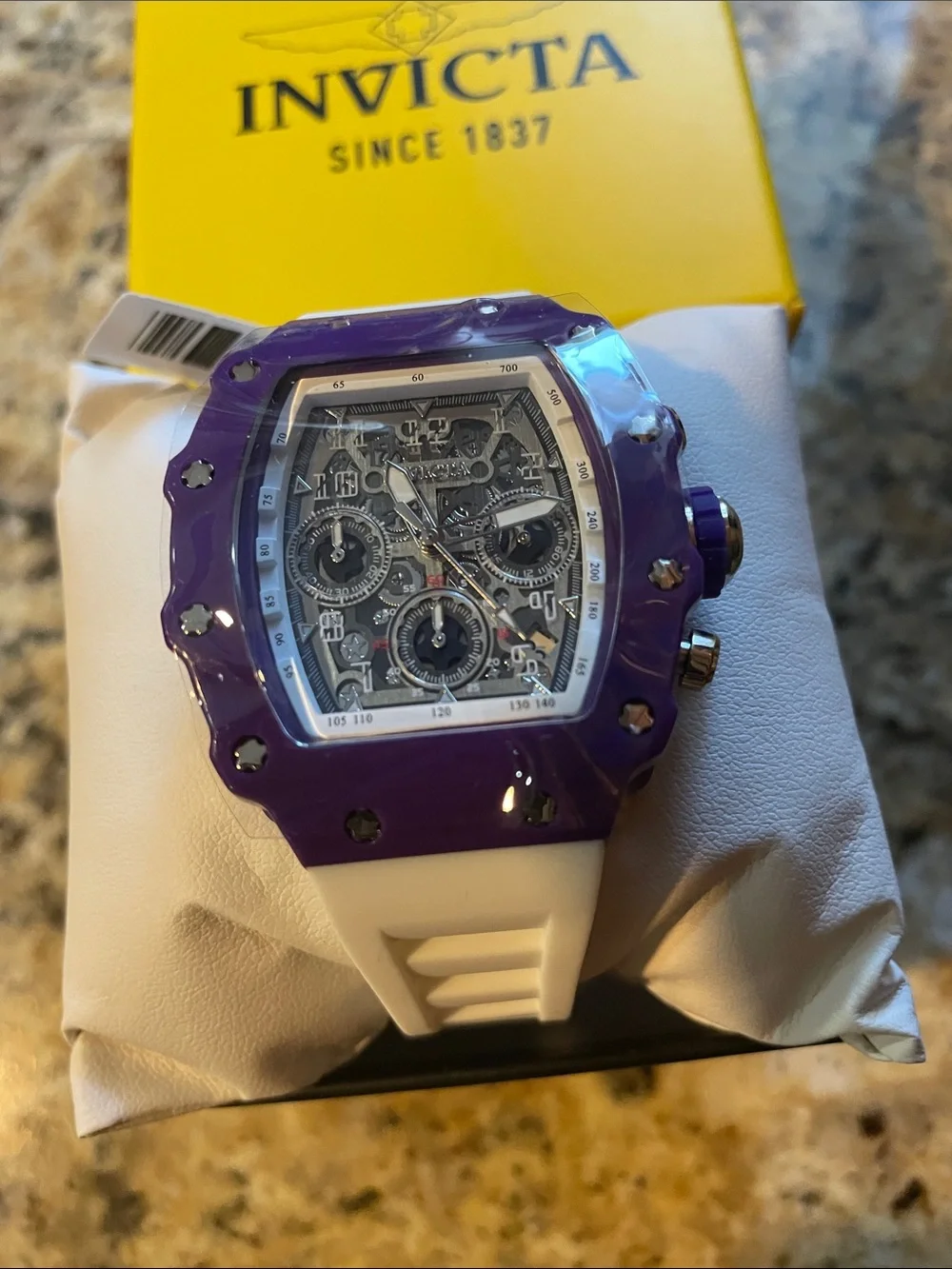 Invicta Racing Purple and White Men's Chronograph Watch